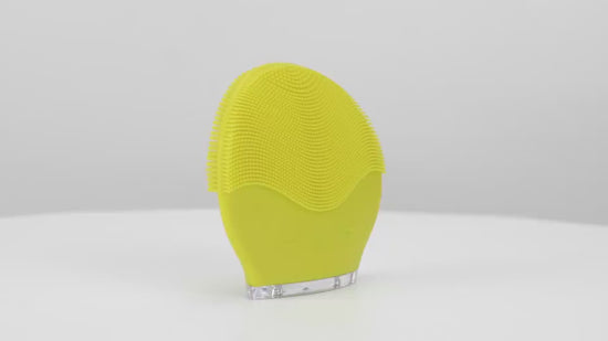 Rechargeable silicone face cleanser device in for deep facial cleansing and gentle skin massage product video