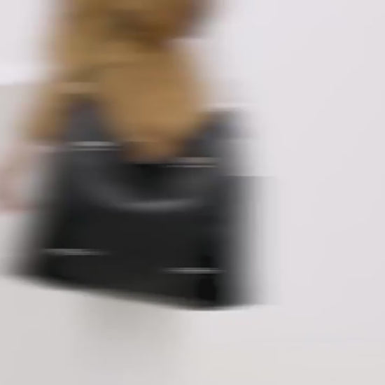 Women’s large capacity shoulder bag in black color with soft leather look and multiple compartments for everyday use fashion video