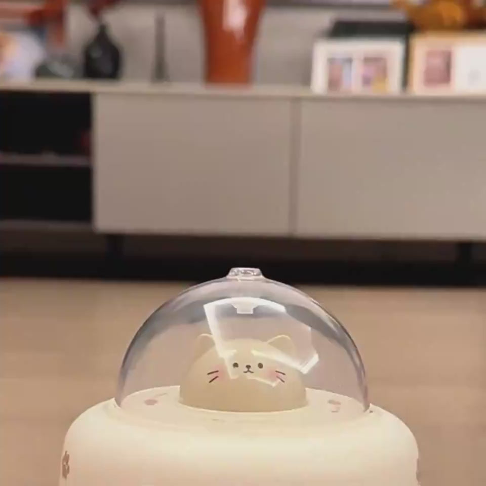 Interactive ufo cat toy with smart moving design for active play and hunting stimulation video