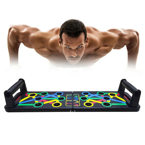 Push up training board for upper body strength workouts and guided muscle targeting exercises