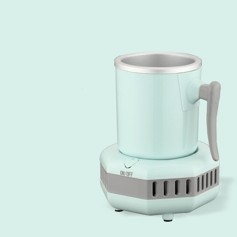 Quick cooling cup in blue color with semiconductor refrigeration and premium aluminum design for chilling beverages (Color: Blue)