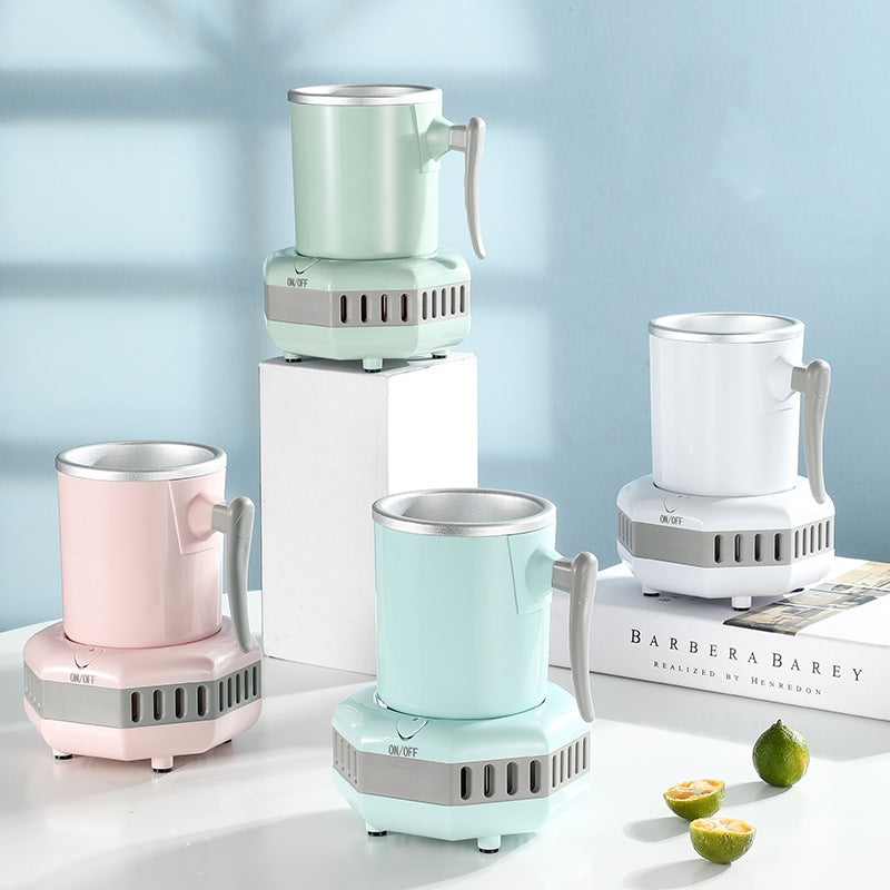 Quick cooling cup with semiconductor refrigeration and premium aluminum design for chilling beverages