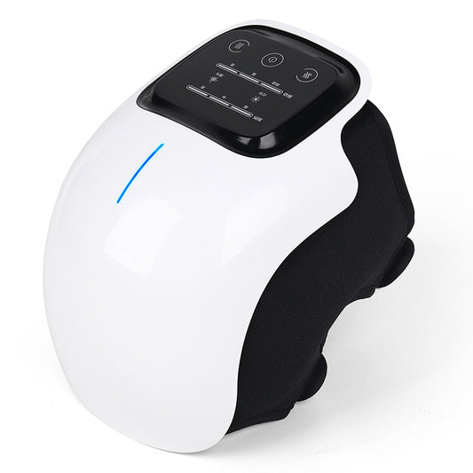 Rechargeable knee massager with heat and vibration designed to provide soothing comfort and relaxation for tired knees product shot