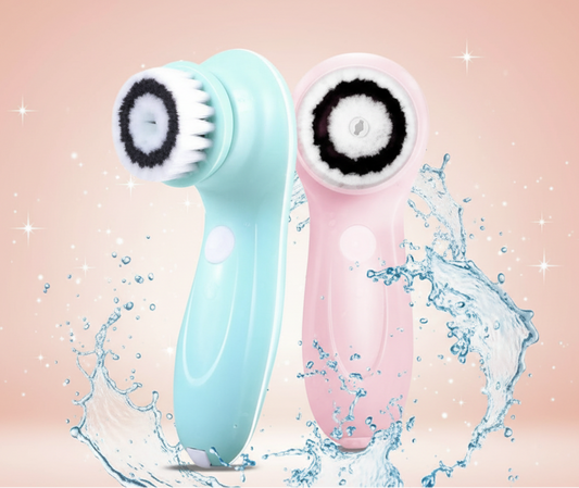 Rechargeable waterproof facial cleansing brush designed to gently cleanse the skin and enhance daily skincare routines duo product shot