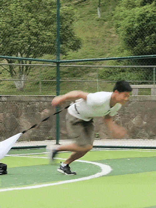 Running parachute for resistance sprint training speed development and athletic performance workouts gif