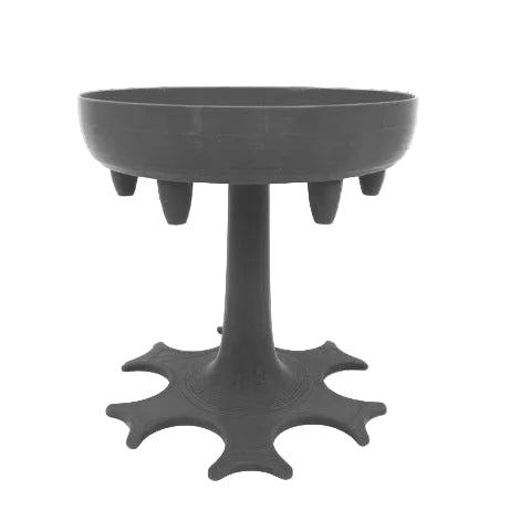 Shot glass dispenser in gray color for evenly pouring drinks into multiple glasses at parties and gatherings (Color: Gray)