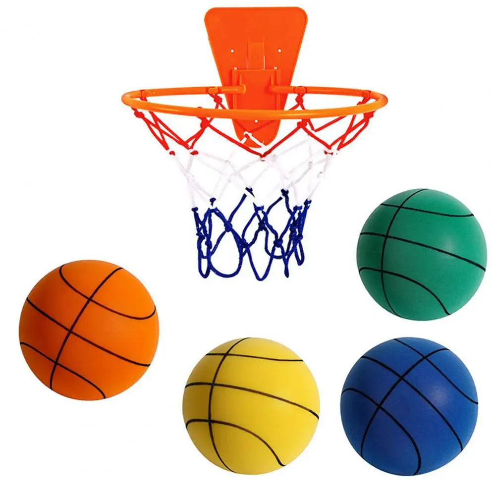 Silent basketball foam ball for indoor play quiet bounce no noise