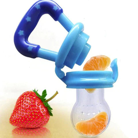 Silicone baby fruit feeder 3 pack for safe feeding and teething with food grade material product shot