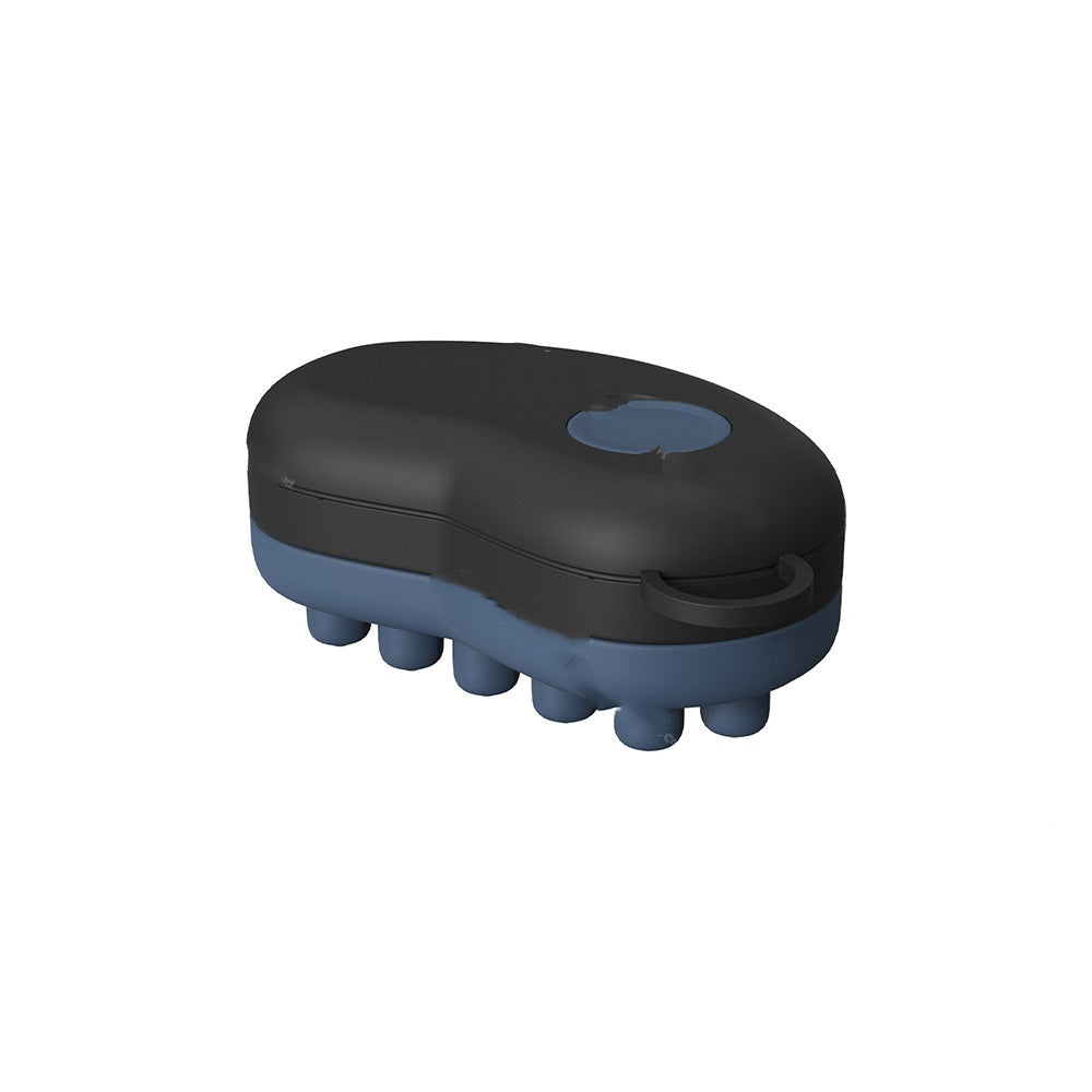 Silicone scalp massage brush in black color with ice therapy feature for shampooing and scalp stimulation (Color: Black)