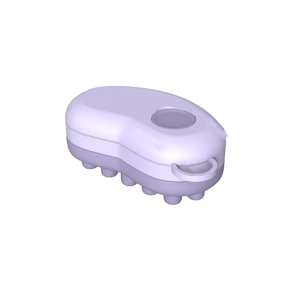 Silicone scalp massage brush in purple color with ice therapy feature for shampooing and scalp stimulation (Color: Purple)
