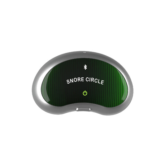 Smart anti snoring device with sleep tracking app connectivity and adjustable overnight comfort settings product shot
