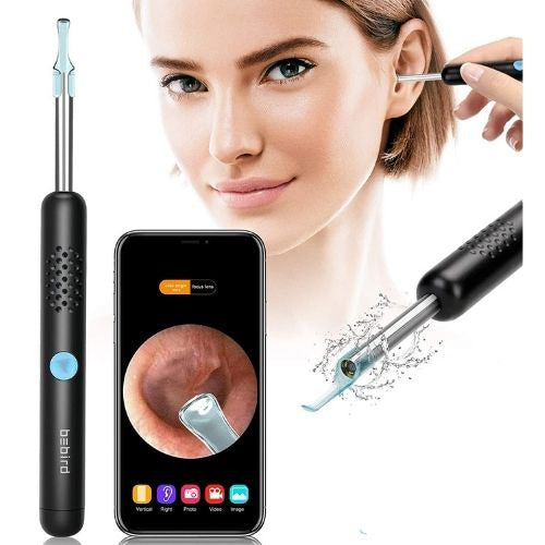 Smart ear wax remover with hd camera led lights and app connected ear cleaning support