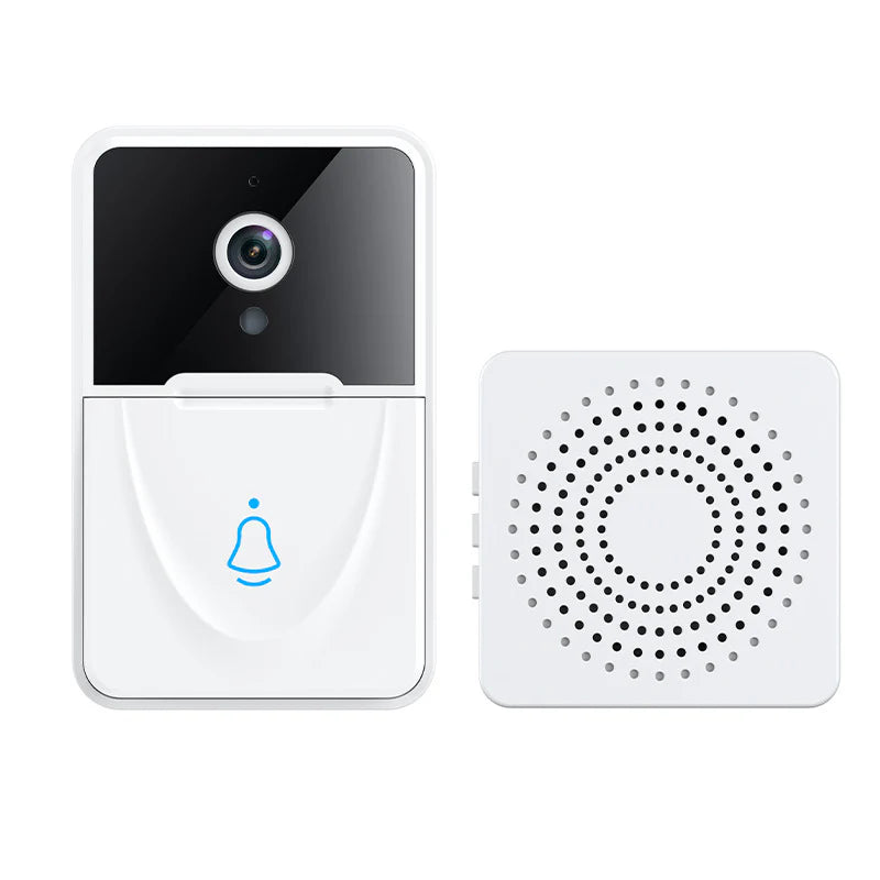 Smart HD video doorbell with two-way audio, night vision, and mobile app connectivity for home security product shot