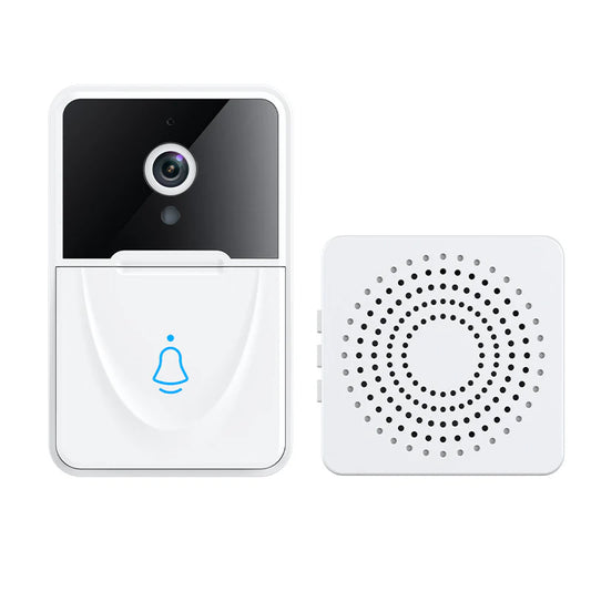 Smart HD video doorbell with two-way audio, night vision, and mobile app connectivity for home security product shot