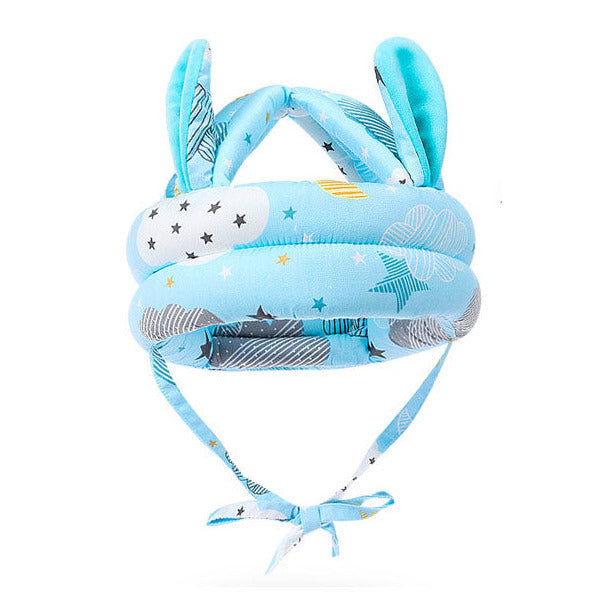 Soft baby toddler safety helmet in blue color head protection for infants learning to walk (Color: Blue)