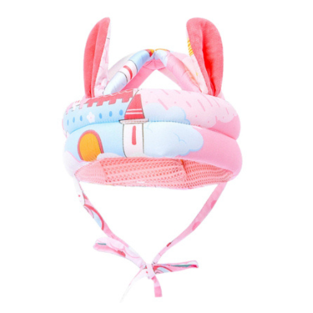 Soft baby toddler safety helmet in pink color head protection for infants learning to walk (Color: Pink)