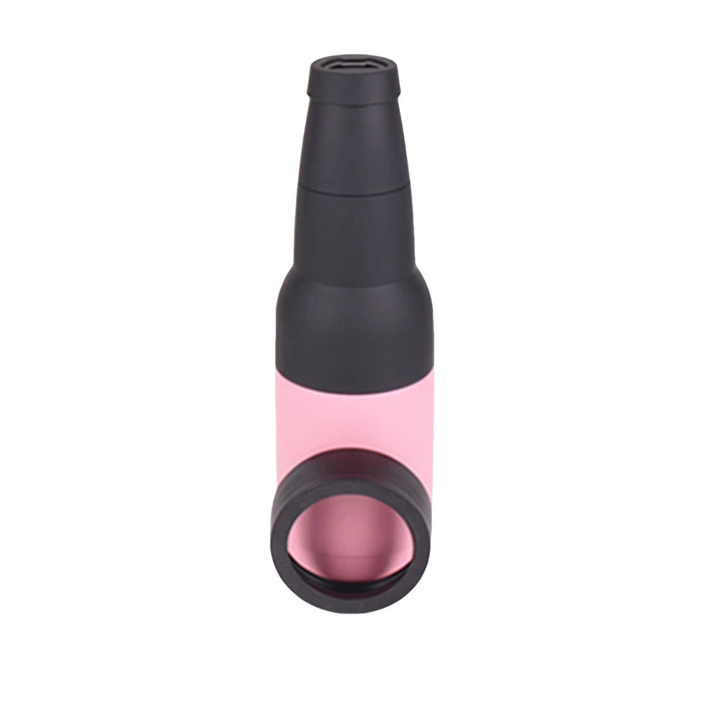 Stainless steel drink cooler and holder in pink color insulated can and cup holder for hot and cold beverages (Color: Pink)