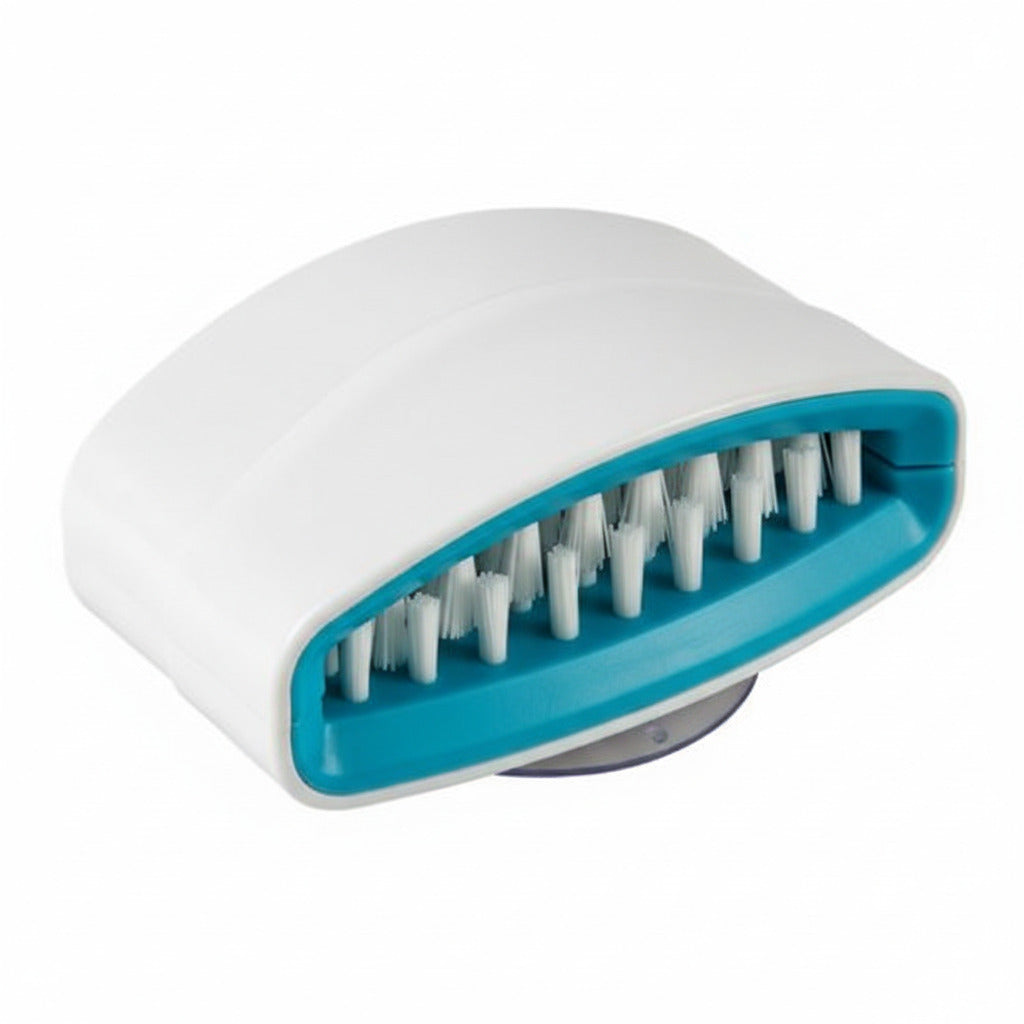 Suction cup kitchen cleaning brush in blue color for washing knives, forks, chopsticks, fruits, and vegetables (Color: Blue)