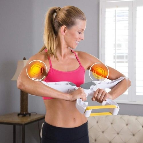 Upper body strength trainer for arm chest back and grip resistance workouts depiction of biceps training
