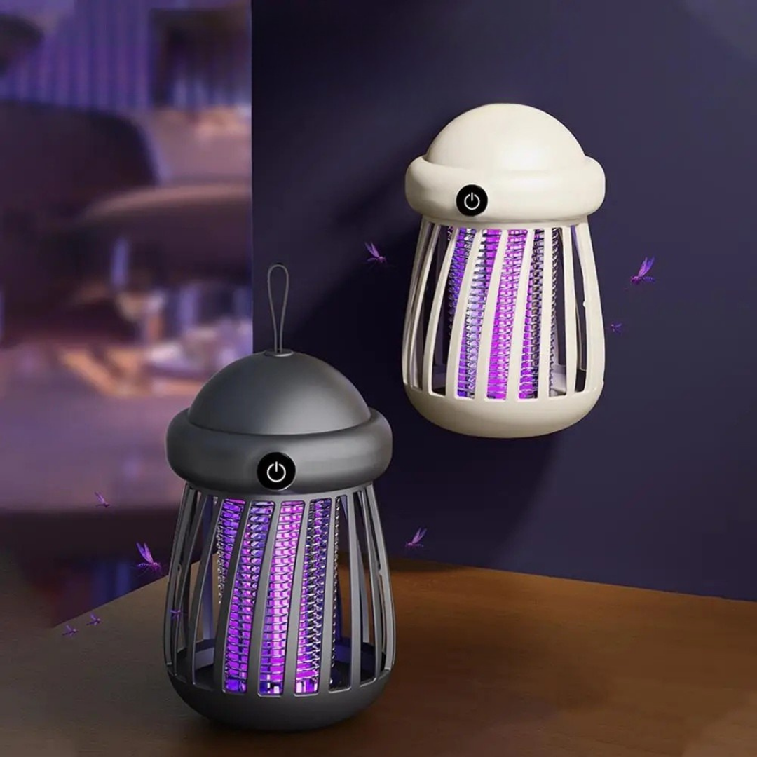 USB rechargeable mosquito killer lamp with electric insect trap design for quiet indoor and outdoor use