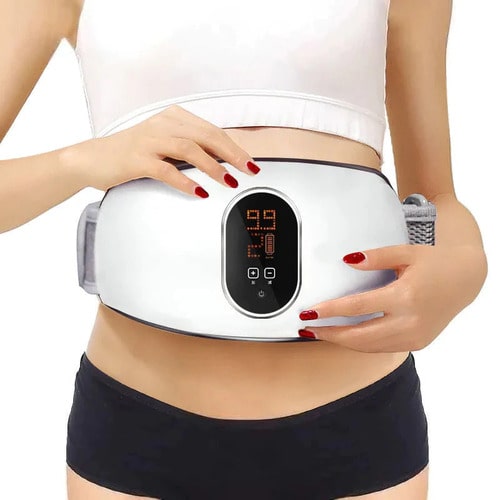 Vibration massage belt with wireless heating design for muscle relaxation and wellness support