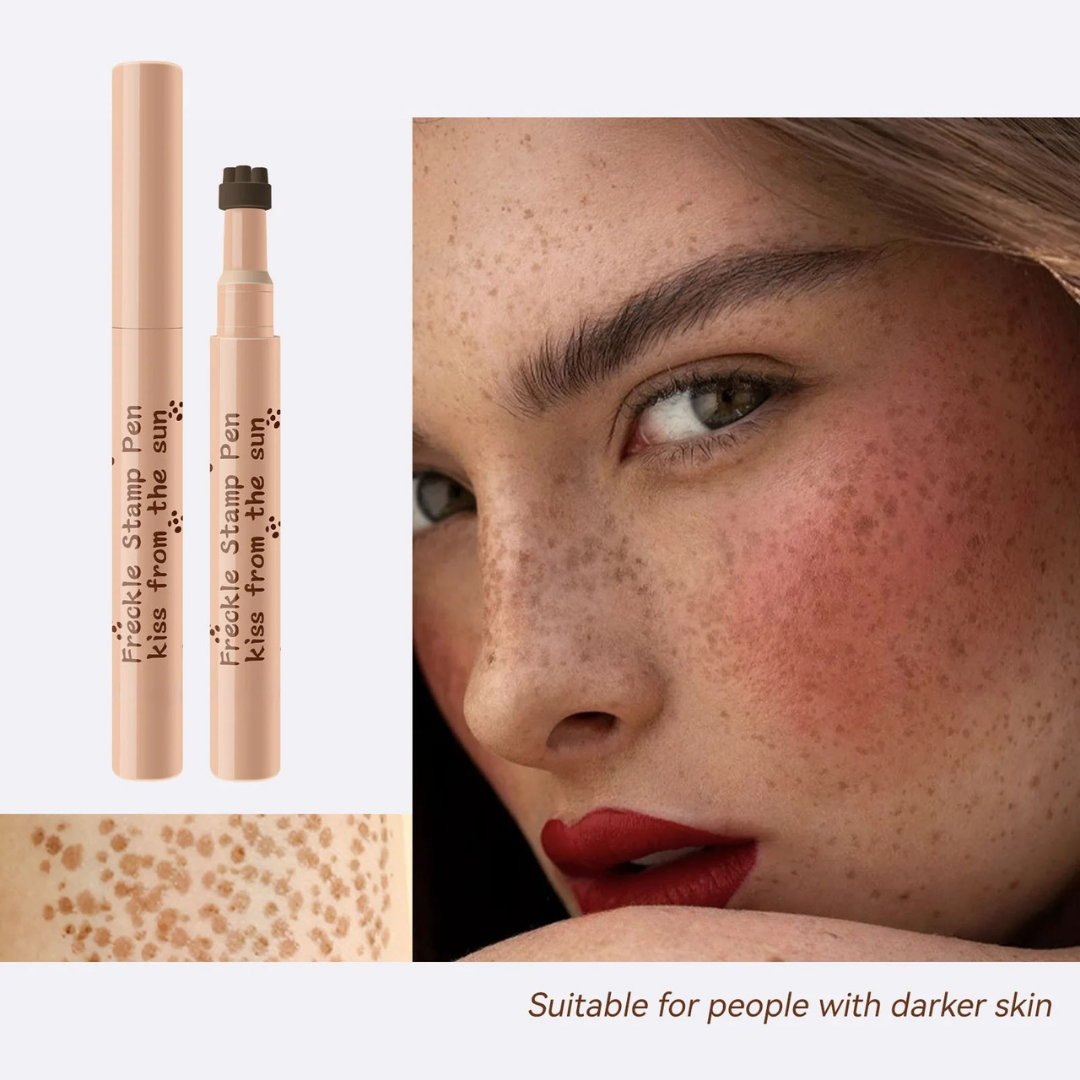 Waterproof freckle pen in dark brown shade with fine tip for natural looking sun kissed freckles (Shade: Dark Brown)
