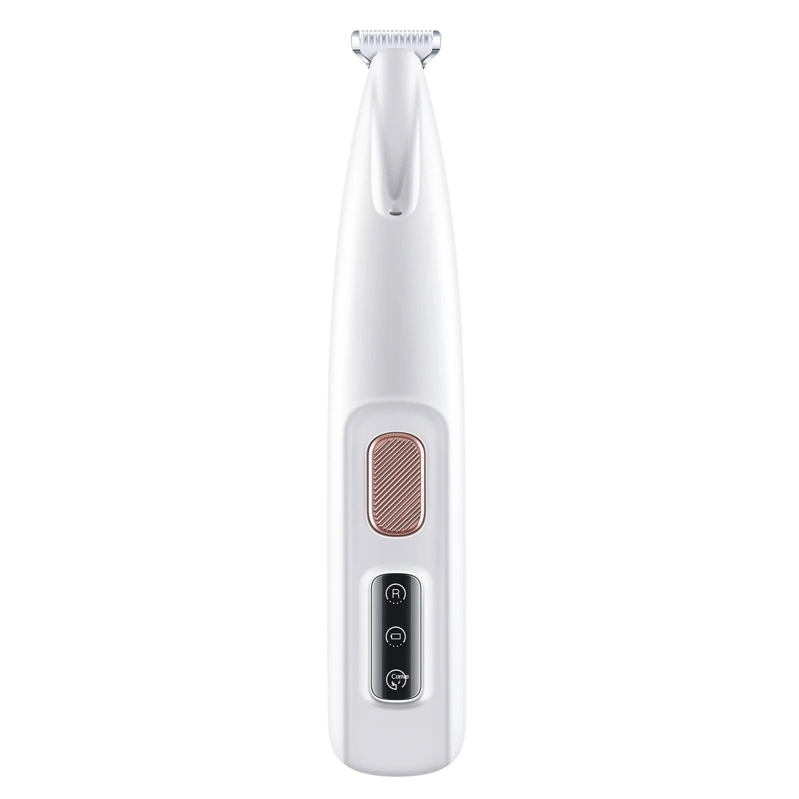 Waterproof pet hair trimmer with led light and quiet cordless design for safe grooming of sensitive areas (Variant: Main)