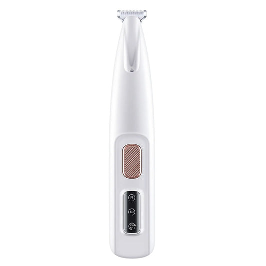 Waterproof pet hair trimmer with led light and quiet cordless design for safe grooming of sensitive areas (Variant: Main)