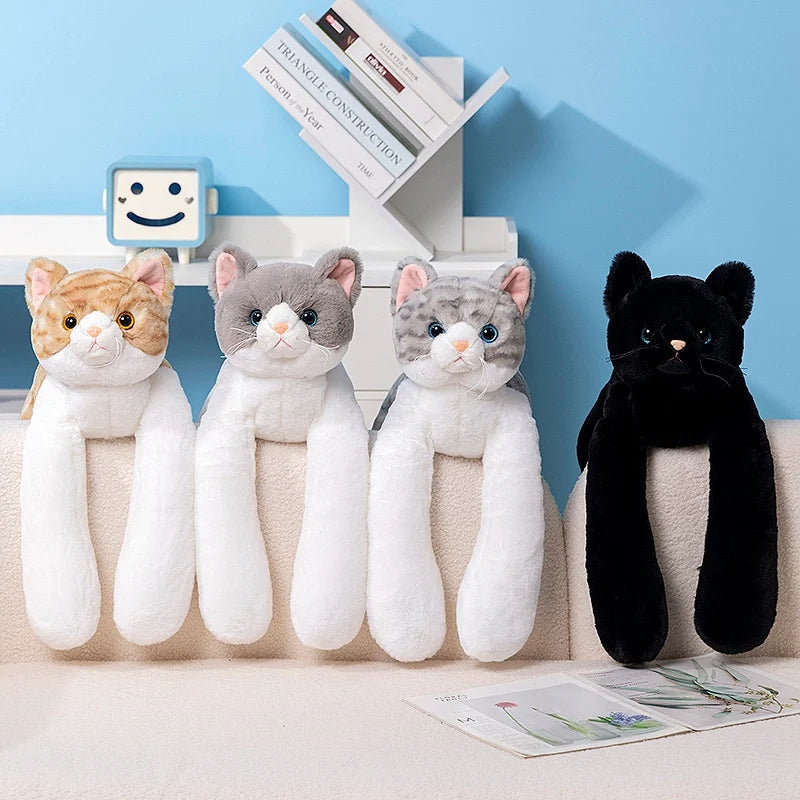 Weighted cat plush toy designed for calming comfort and cozy hugging product shot