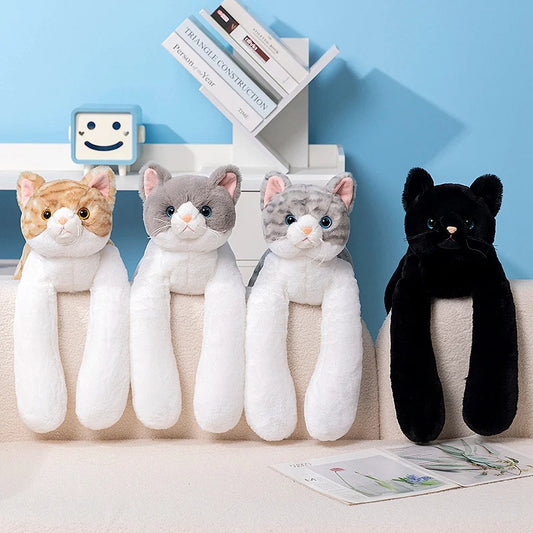 Weighted cat plush toy designed for calming comfort and cozy hugging product shot