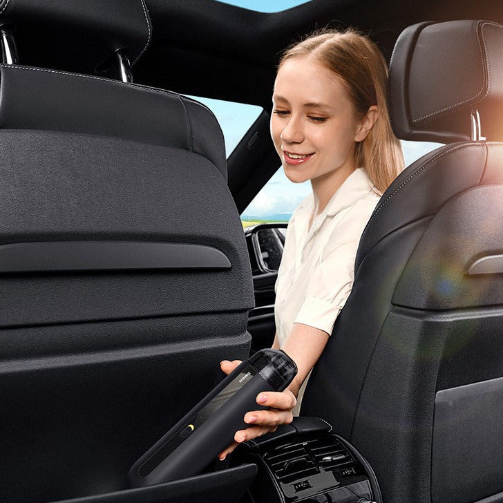Wireless handheld car vacuum with powerful suction hepa filtration and compact cordless cleaning design depiction of easy storage