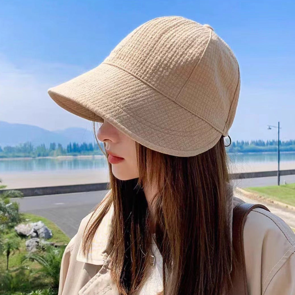 Women’s adjustable sun protection hat in khaki color designed for breathable comfort and UV protection during outdoor activities (Color: Khaki)