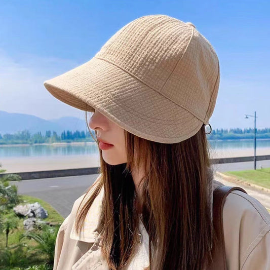 Women’s adjustable sun protection hat in khaki color designed for breathable comfort and UV protection during outdoor activities (Color: Khaki)