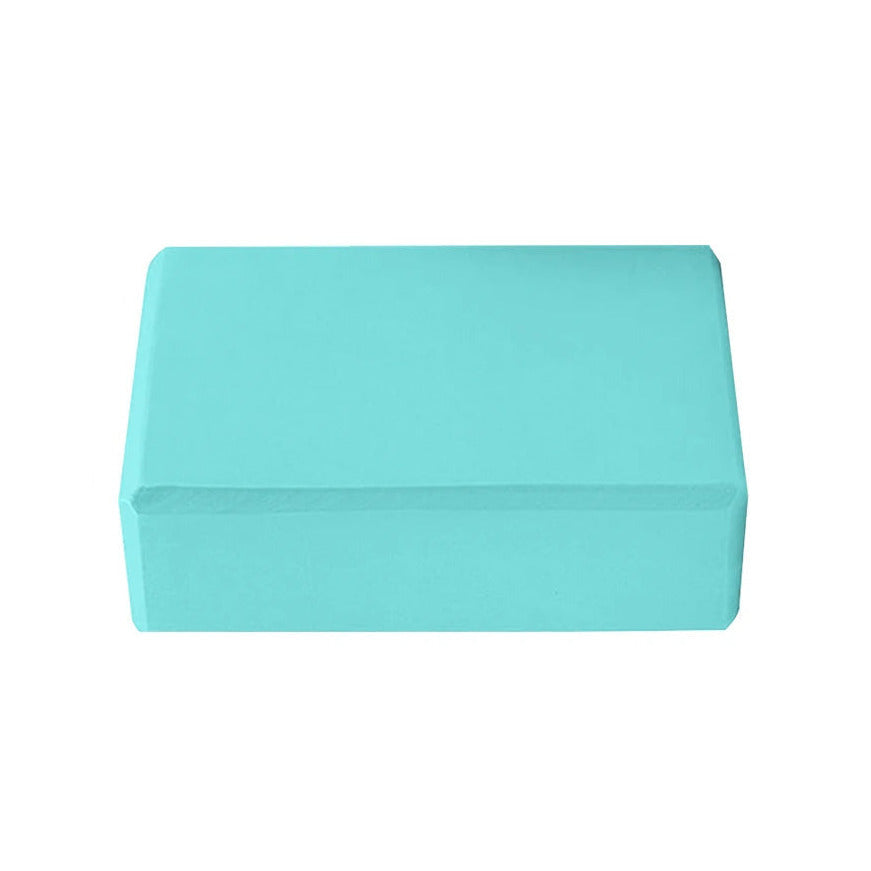 High density yoga block set in aqua blue color 2 pack with non slip surface for balance stretching and flexibility (Color: Aqua Blue)