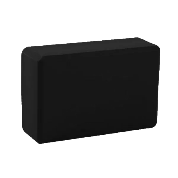 High density yoga block set in black color 2 pack with non slip surface for balance stretching and flexibility (Color: Black)