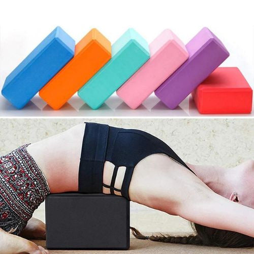 High density yoga block set 2 pack with non slip surface for balance stretching and flexibility alternate model shot