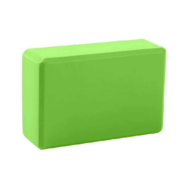 High density yoga block set in green color 2 pack with non slip surface for balance stretching and flexibility (Color: Green)
