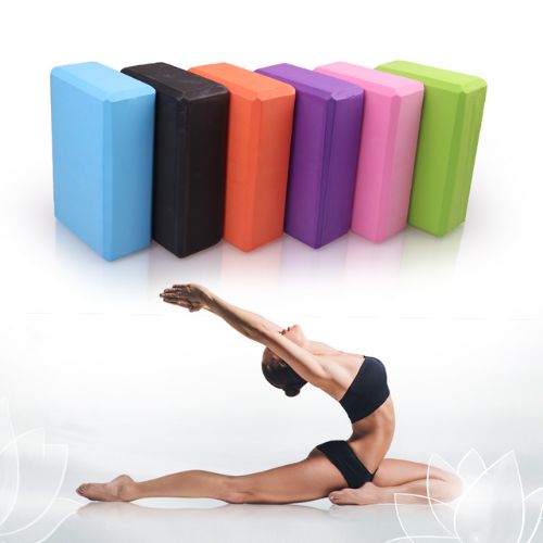 High density yoga block set 2 pack with non slip surface for balance stretching and flexibility