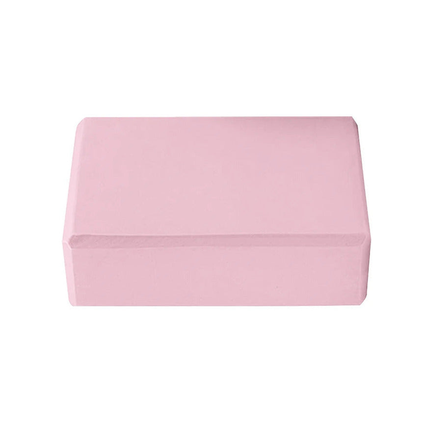 High density yoga block set in pink color 2 pack with non slip surface for balance stretching and flexibility (Color: Pink)