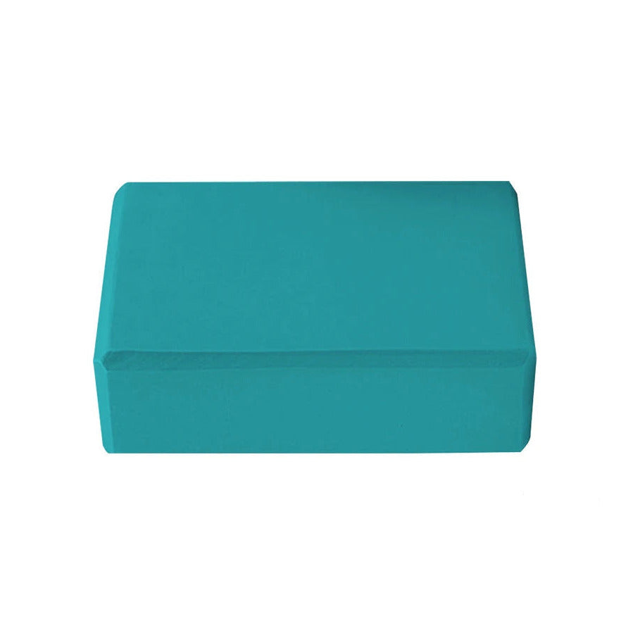 High density yoga block set in turquoise color 2 pack with non slip surface for balance stretching and flexibility (Color: Turquoise)