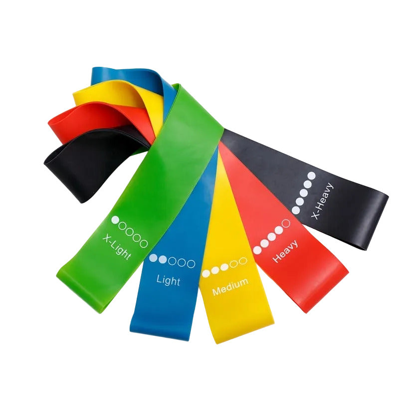 Yoga resistance exercise band designed for strength training, stretching, and home workouts main product shot